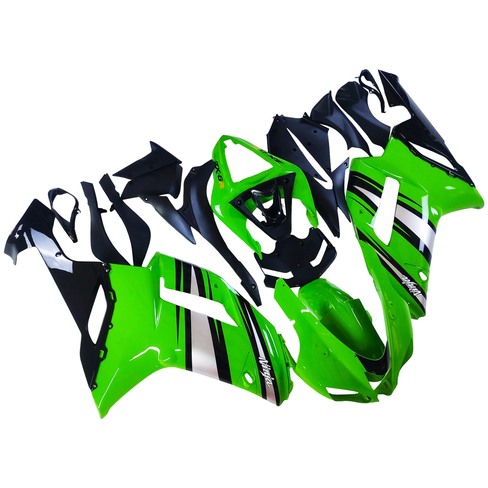 ZX6R 636 (2007-2008) Bodywork Fairing ABS Injection Molded Plastics Set 18 Color Generic