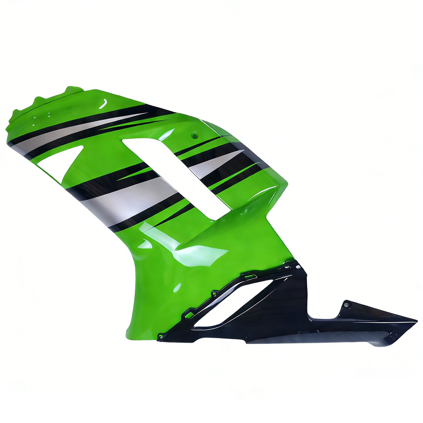 Fairings 2007-2008 Kawasaki ZX6R ZX636 Green Black Silver Ninja ZX6R Generic