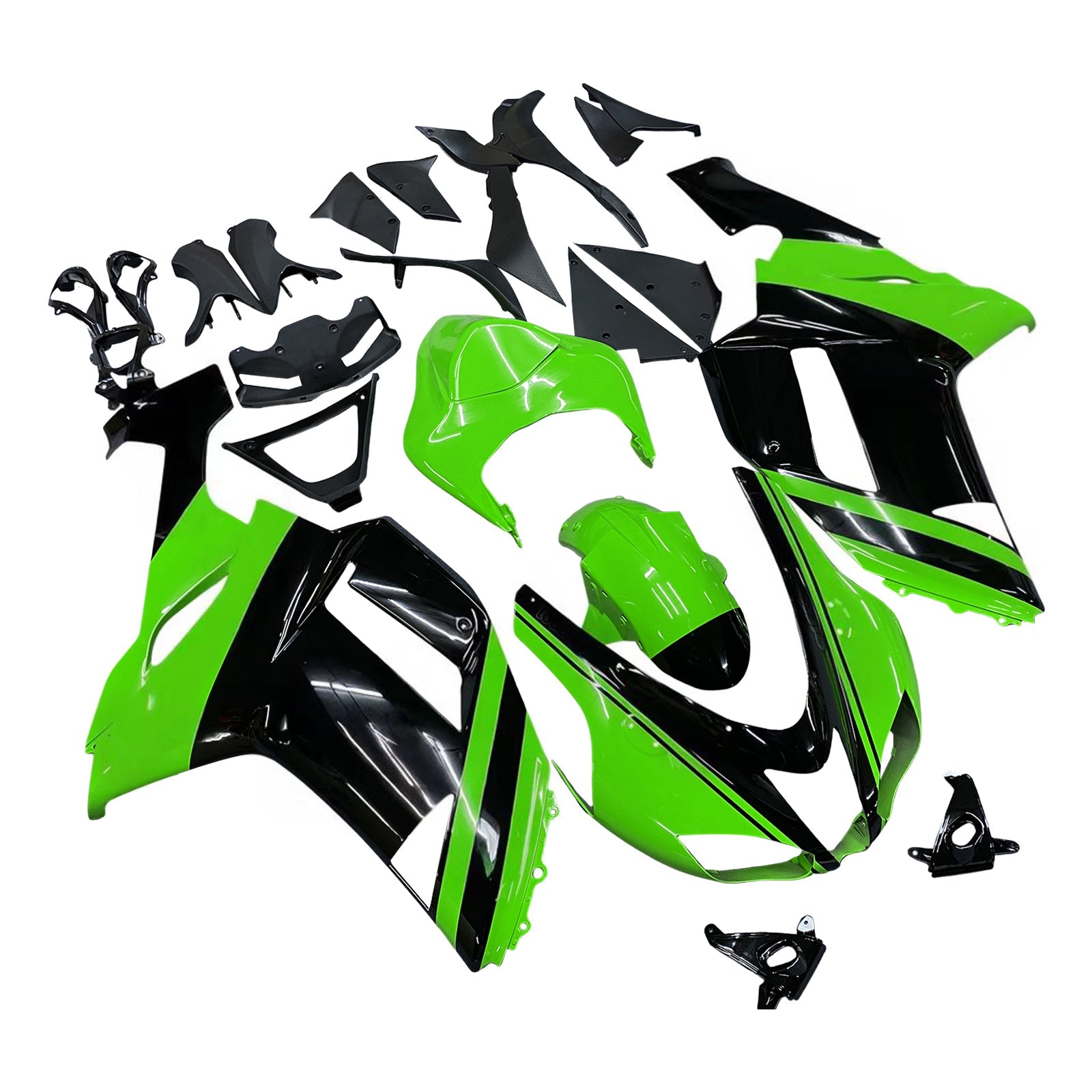 가와사키 ZX6R 636 2007-2008 페어링 키트 차체 플라스틱 ABS