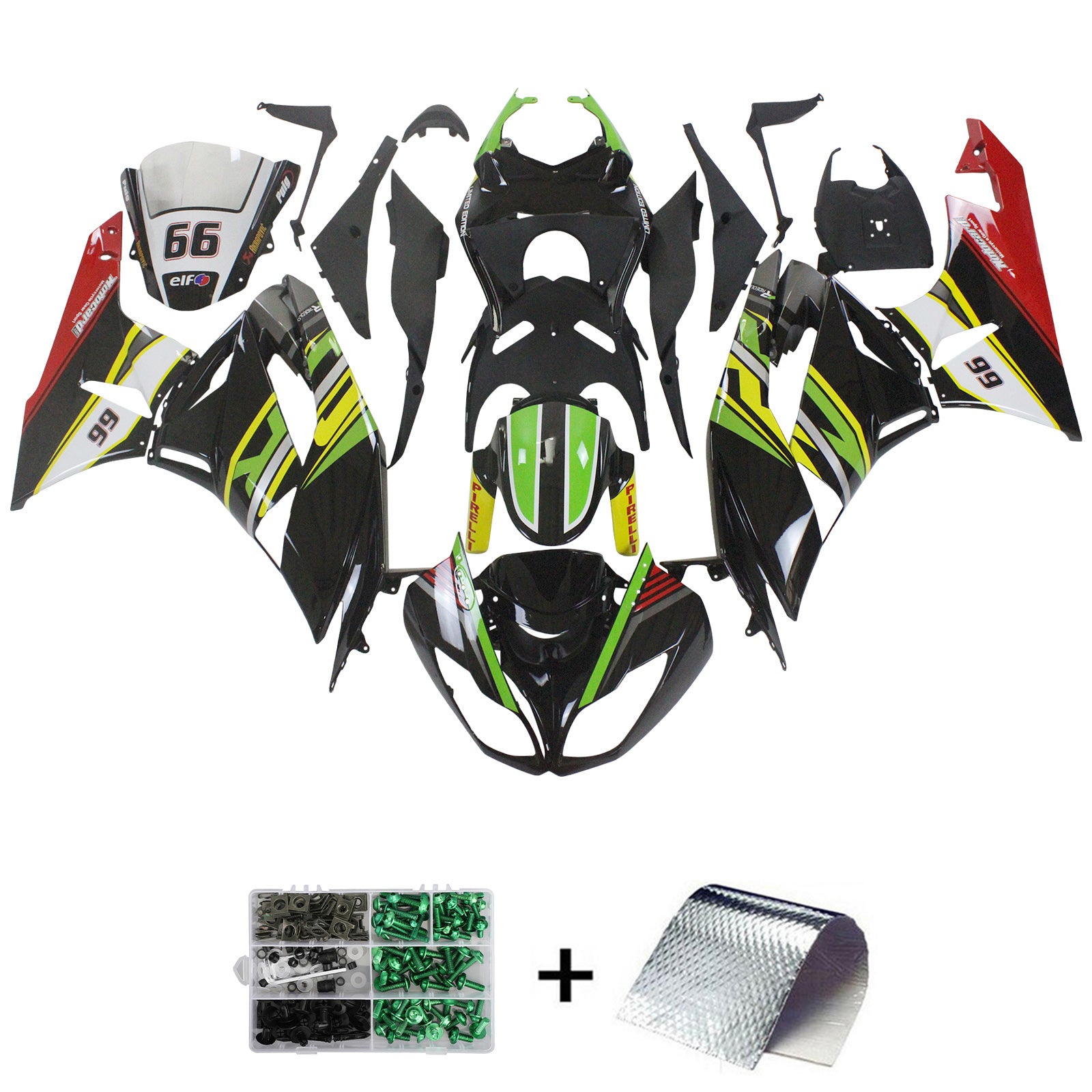 Kit Carenado Para Kawasaki ZX6R 636 2009-2012 Genérico