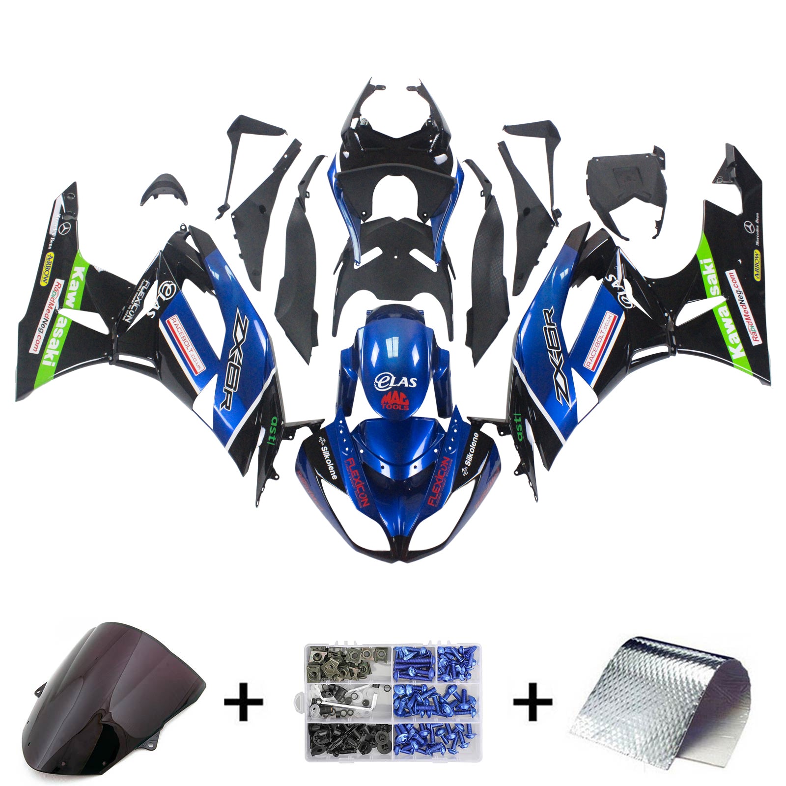 Kit Carenado Para Kawasaki ZX6R 636 2009-2012 Genérico