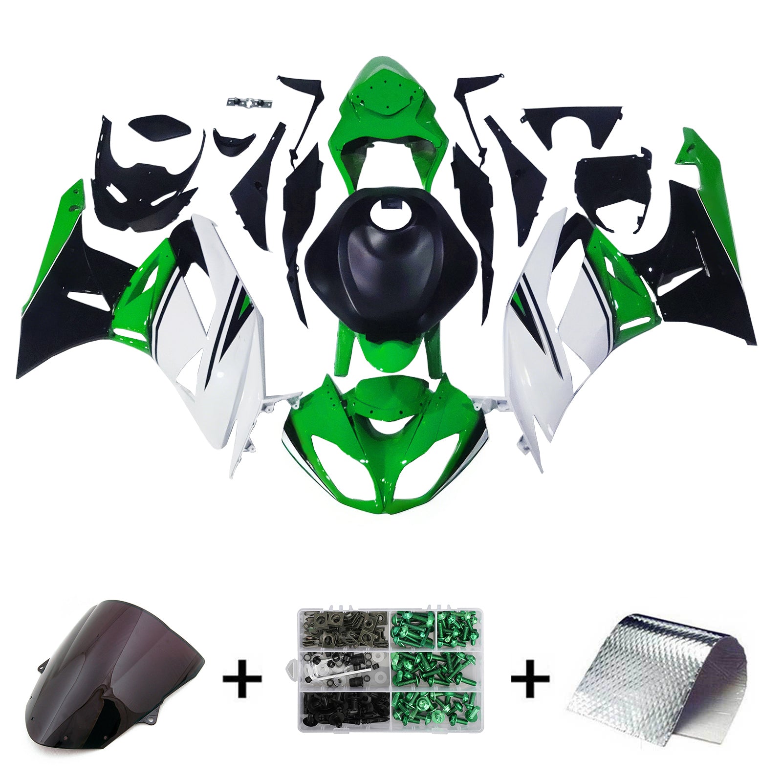 Kawasaki ZX6R 636 2009-2012 Fairing Kit Bodywork Plastic ABS