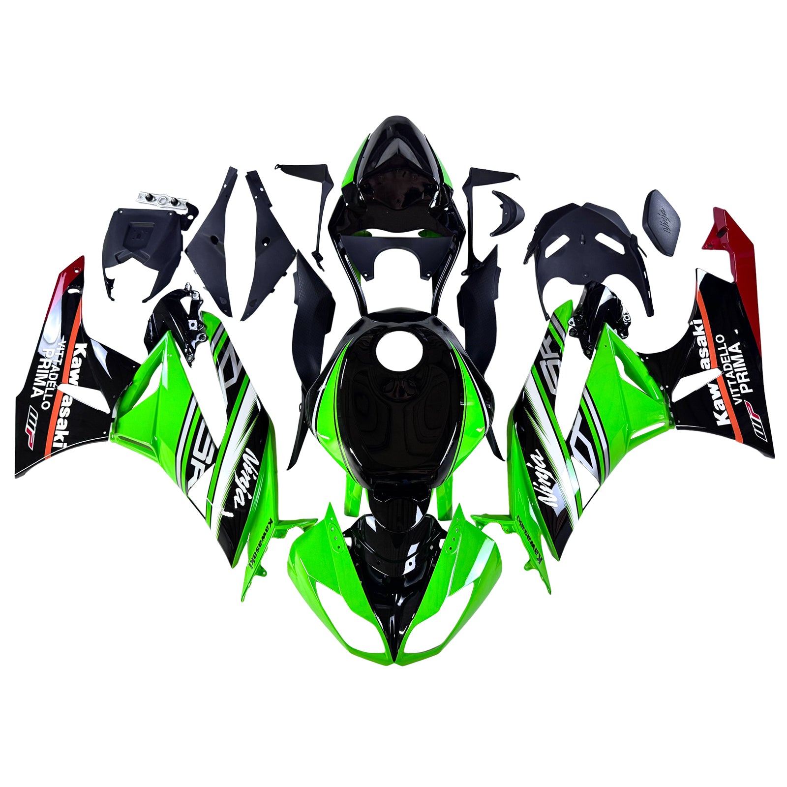 Kawasaki ZX6R 636 2009-2012 Fairing Kit Bodywork Plastic ABS