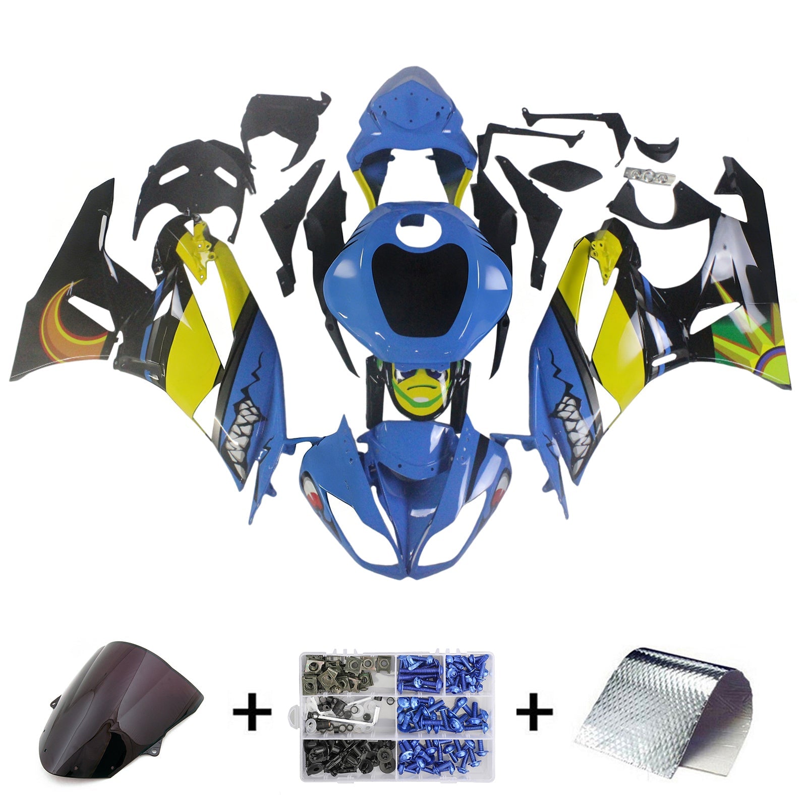 Kawasaki ZX6R 636 2009-2012 Fairing Kit Bodywork Plastic ABS
