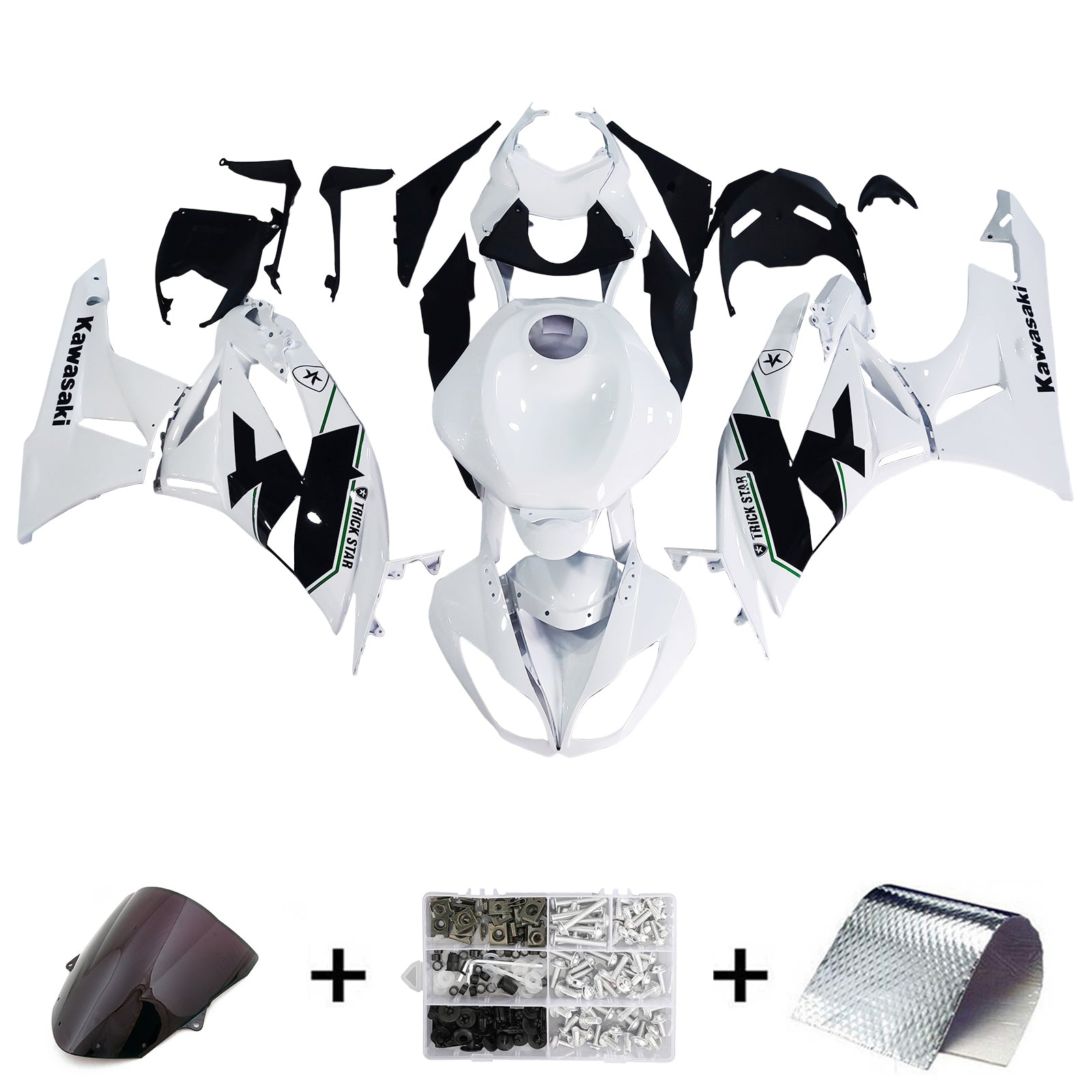 Kawasaki ZX6R 636 2009-2012 Fairing Kit Bodywork Plastic ABS