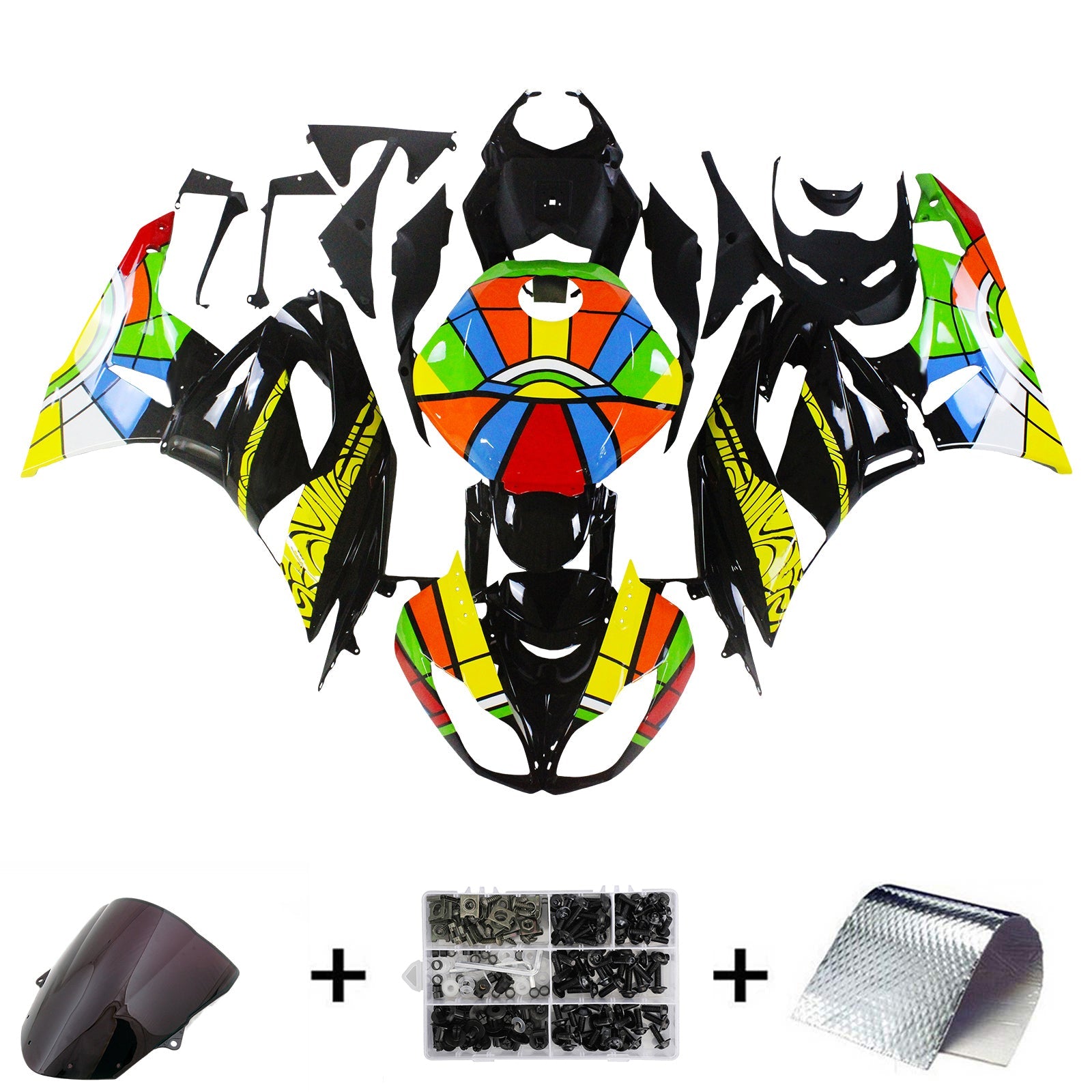 Kawasaki ZX6R 636 2009-2012 Fairing Kit Bodywork Plastic ABS