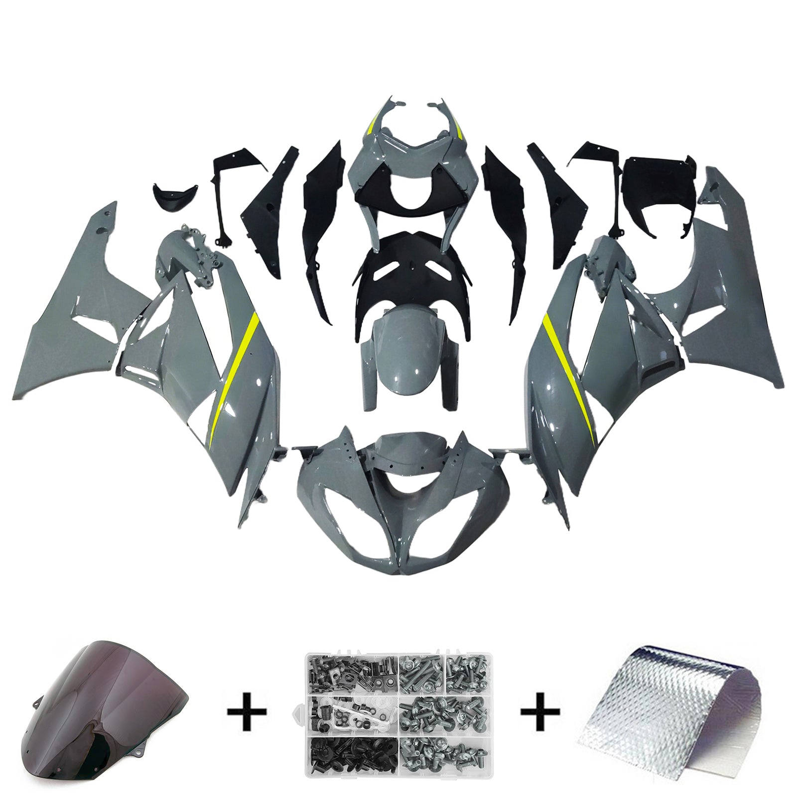 Kawasaki ZX6R 636 2009-2012 Fairing Kit Bodywork Plastic ABS