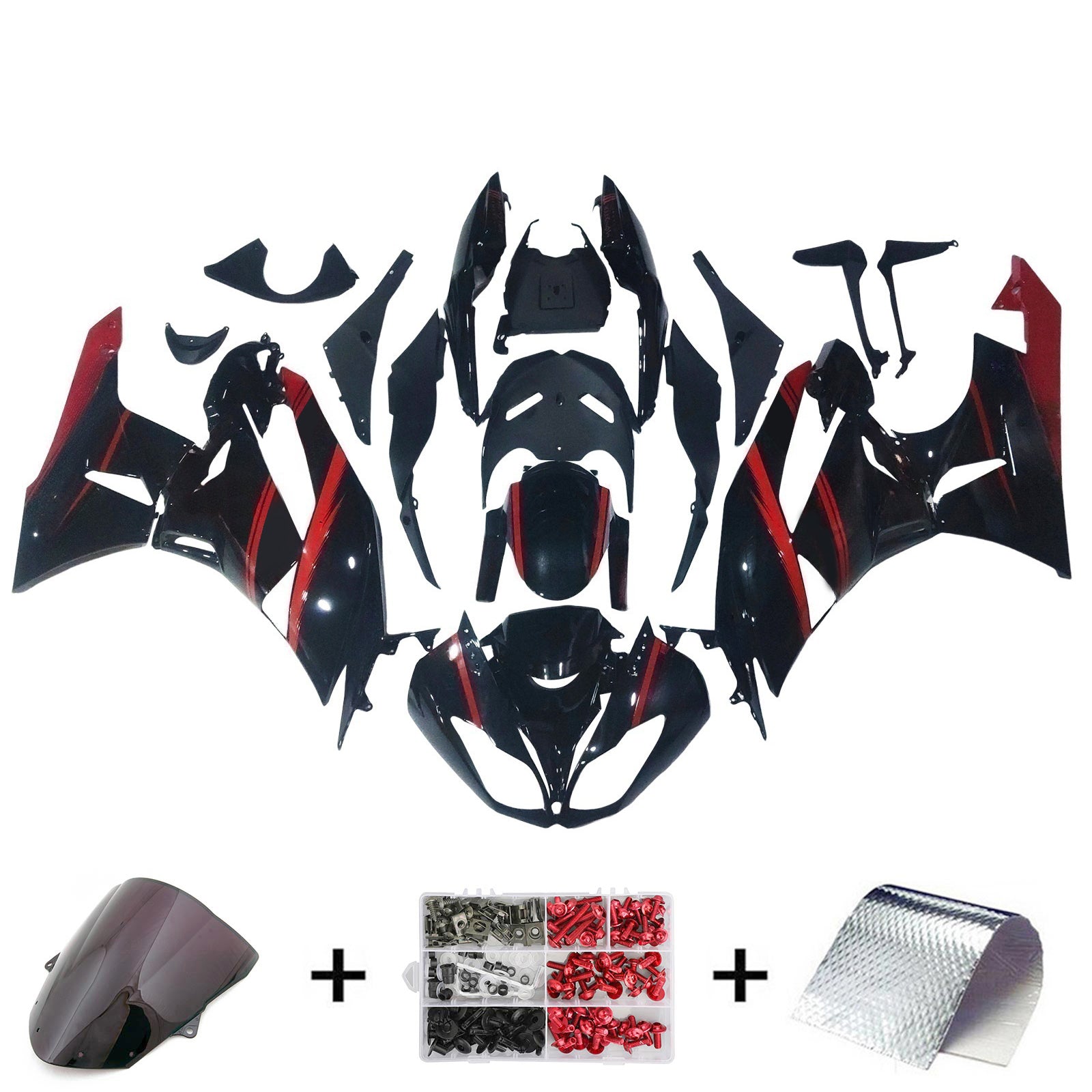 Kawasaki ZX6R 636 2009-2012 Fairing Kit Bodywork Plastic ABS