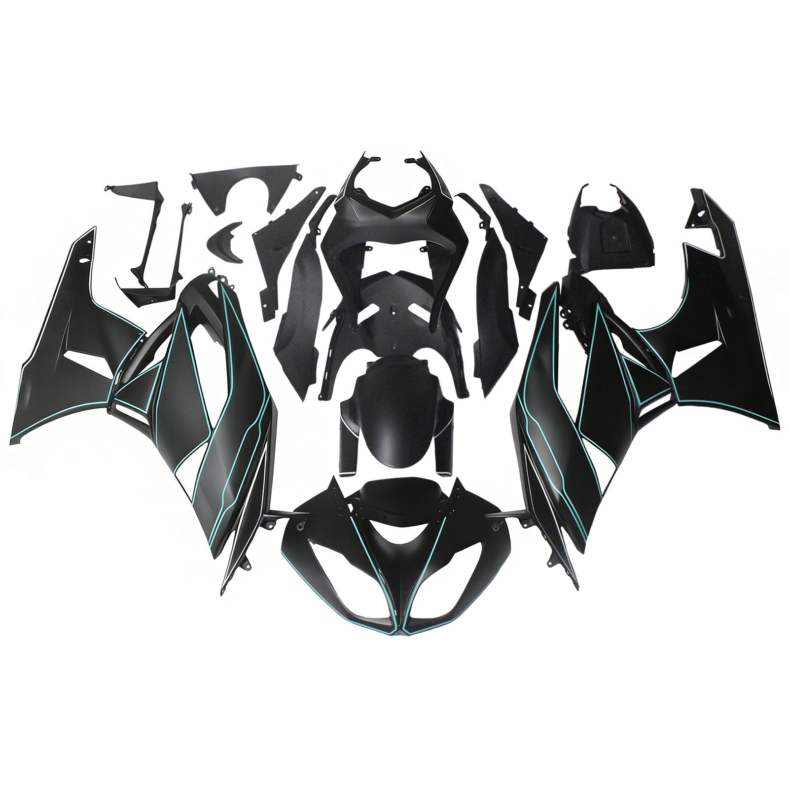 Kawasaki ZX6R 636 2009-2012 Fairing Kit Bodywork Plastic ABS