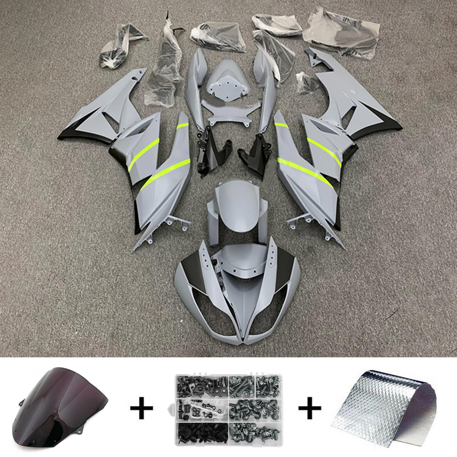 Kawasaki ZX6R 636 2009-2012 Fairing Kit Bodywork Plastic ABS
