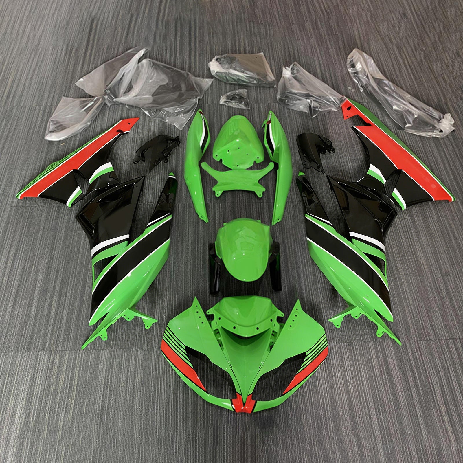 Kawasaki ZX6R 636 2009-2012 Fairing Kit Bodywork Plastic ABS