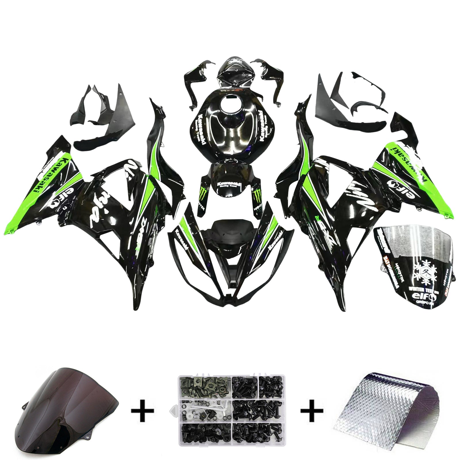 Kawasaki ZX6R 636 2013-2018 Fairing Kit Bodywork Plastic ABS