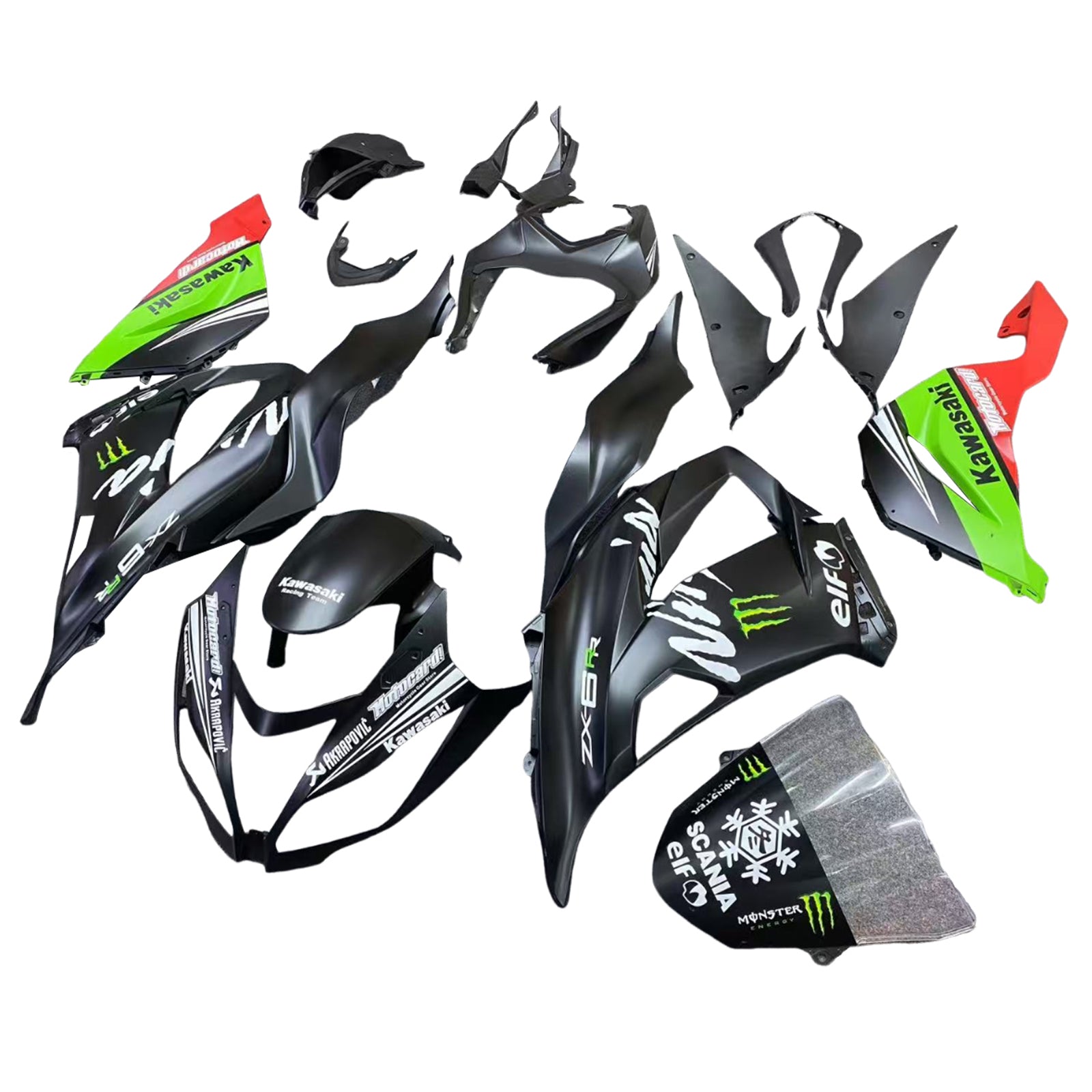 Kawasaki ZX6R 636 2013-2018 Fairing Kit Bodywork Plastic ABS