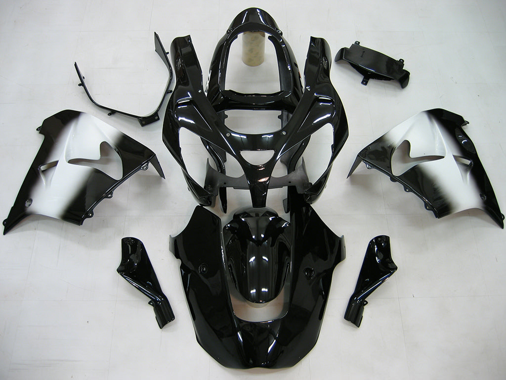Carenados 2000-2001 Kawasaki ZX 9R Negro Blanco Oeste ZX9R Genérico