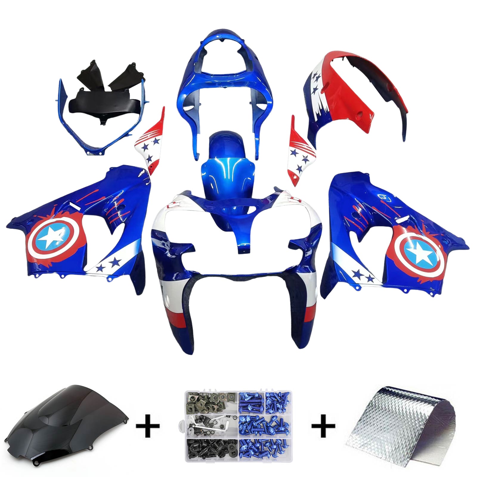 Fairing Kit For Kawasaki ZX9R 2000-2001 Generic