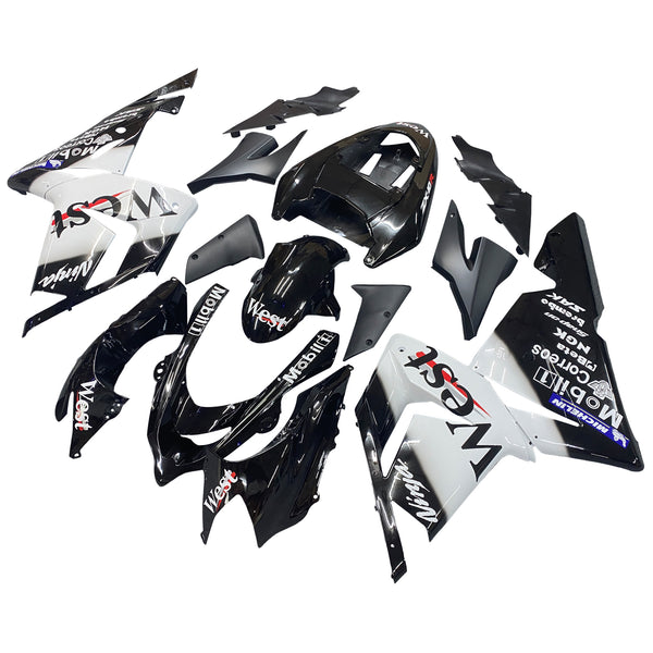 Carenados 2004-2005 Kawasaki ZX 10R Negro Blanco West Ninja