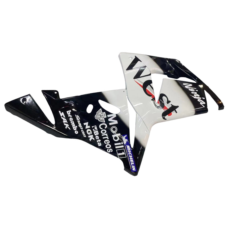 Fairings 2004-2005 Kawasaki ZX 10R Black White West Ninja