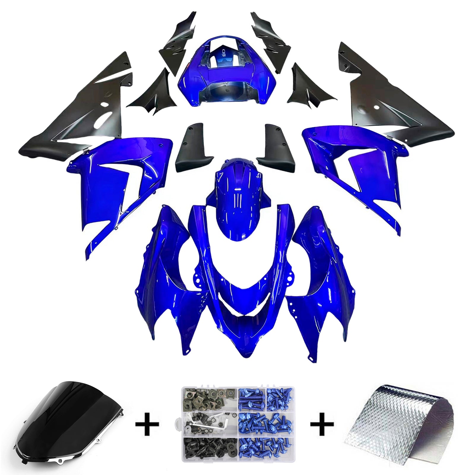 Fairings 2004-2005 Kawasaki ZX 10R Blue Black Ninja Generic