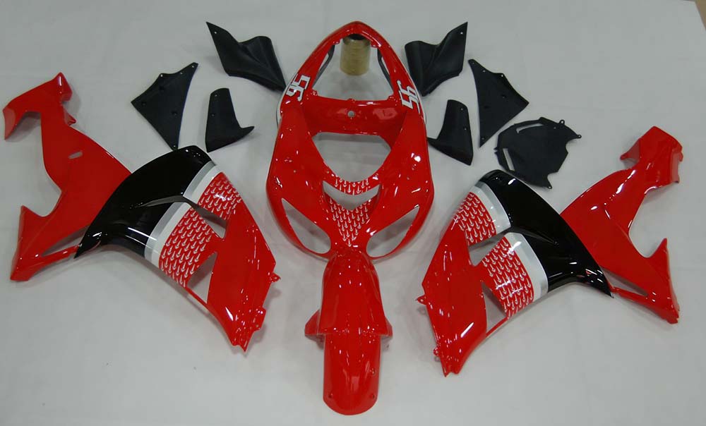 Fairings 2006-2007 Kawasaki ZX 10R Red Black No.56 Nakano Generic
