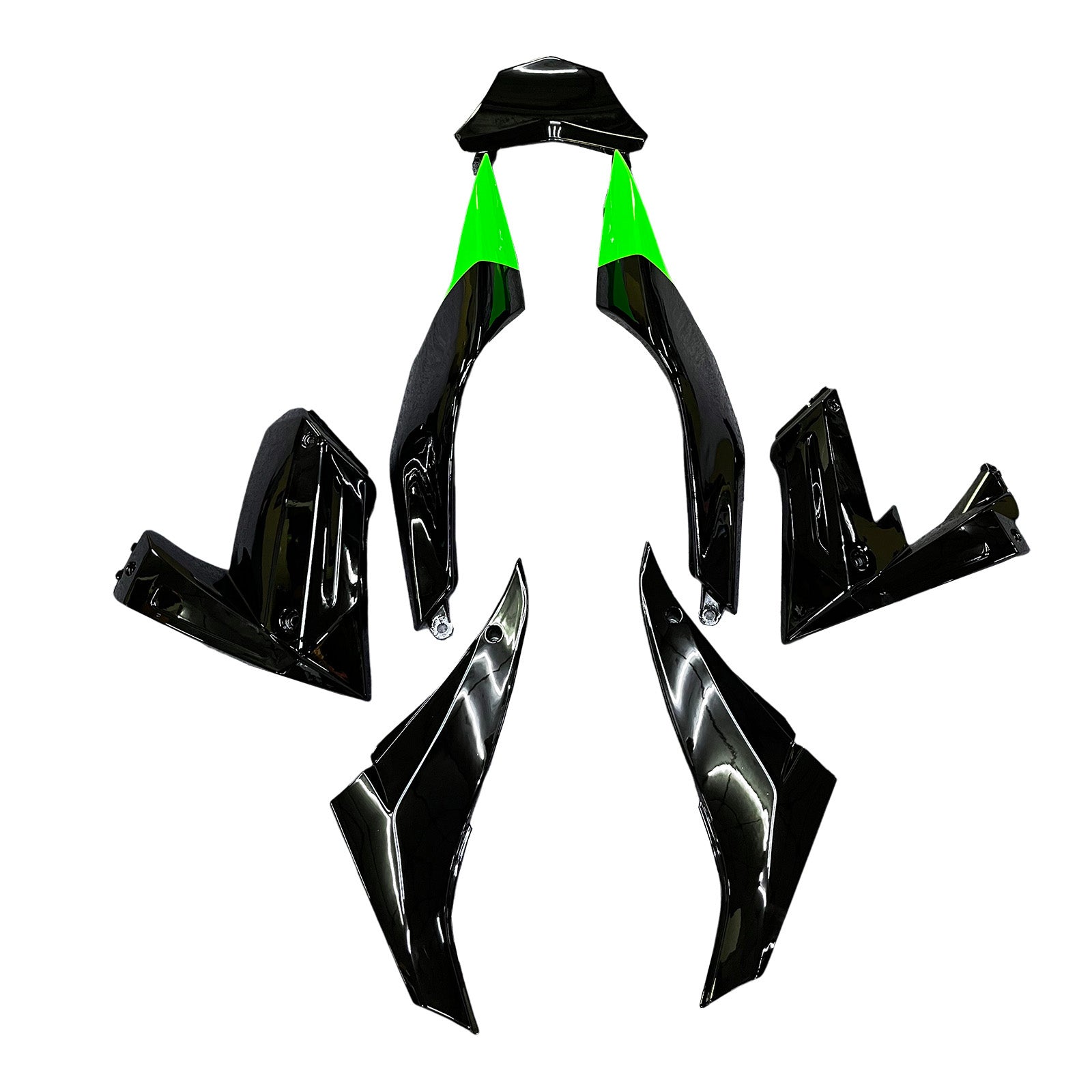 Fairings 2008-2010 Kawasaki ZX10R Green Black ZX10R Generic