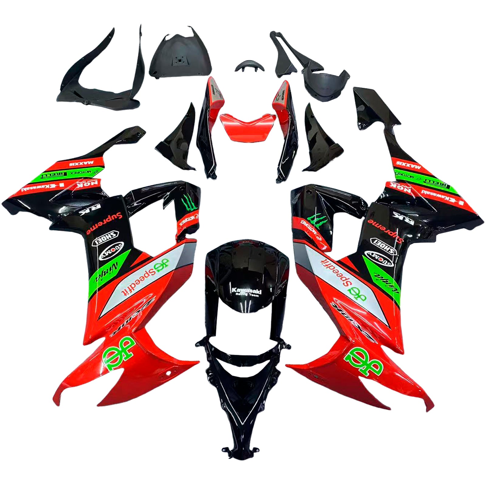 Kawasaki ZX10R 2008-2010 Fairing Kit Bodywork Plastic ABS