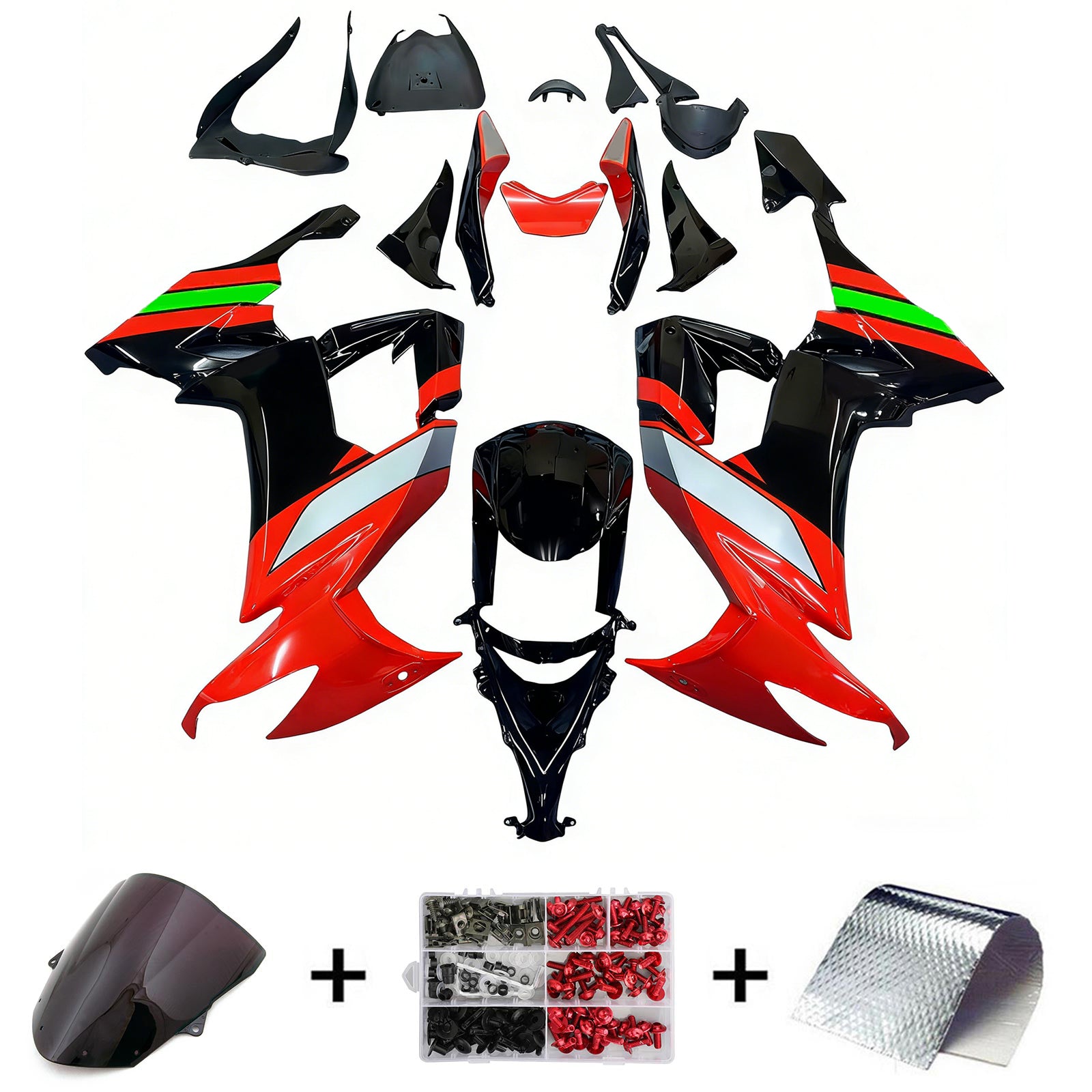 Kawasaki ZX10R 2008-2010 Fairing Kit Bodywork Plastic ABS