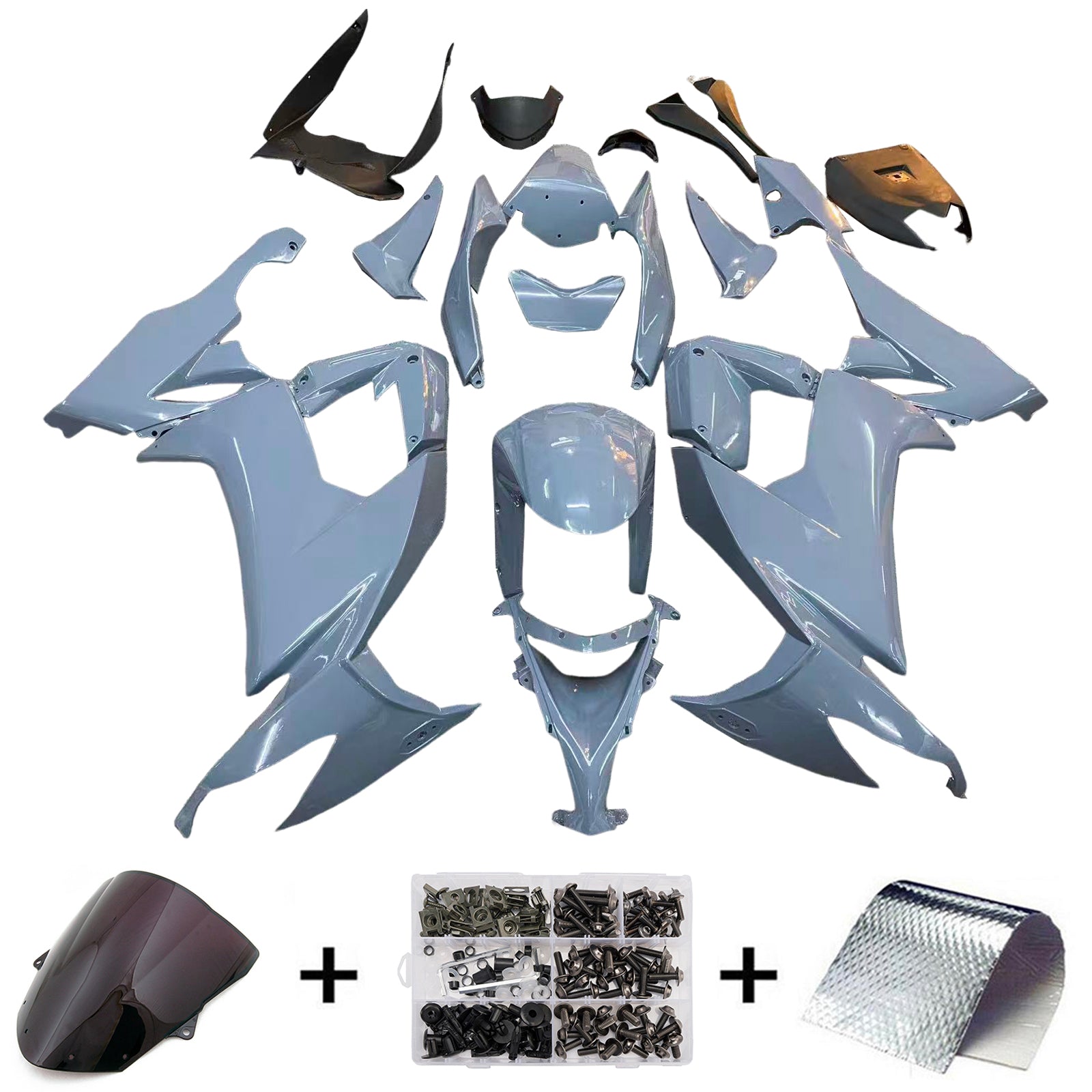 Injection Fairing Kit Bodywork Plastic ABS fit For Kawasaki ZX10R 2008-2010