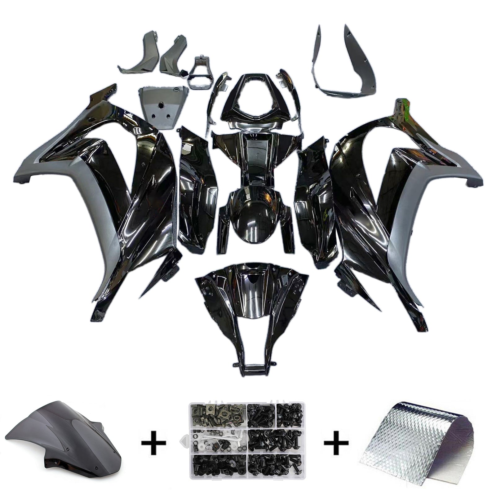 Injection Fairing Kit Bodywork Plastic ABS fit For Kawasaki ZX10R 2011-2015