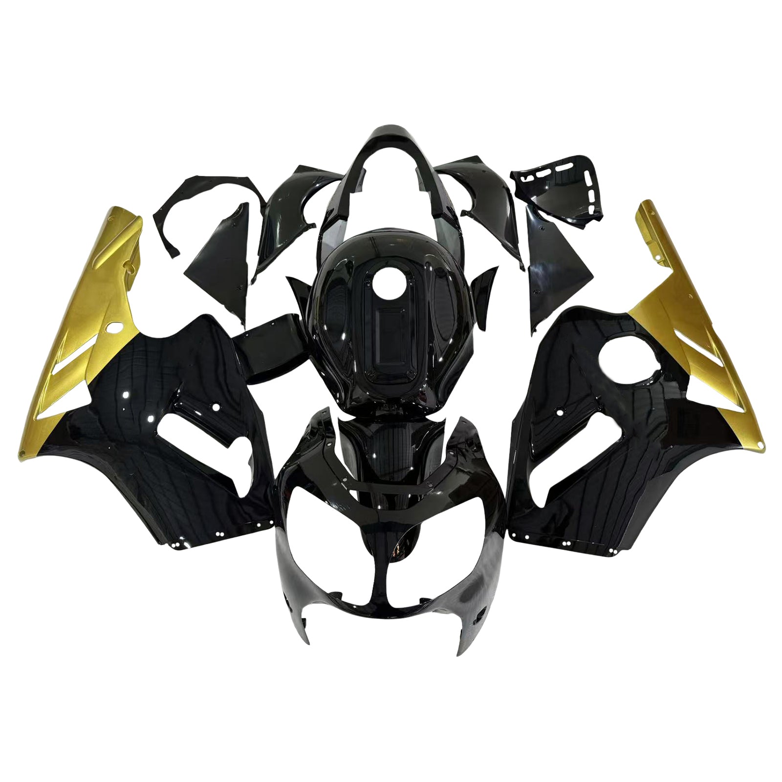 Fairings 2000-2001 Kawasaki ZX12R Black & Gold ZX12R Generic