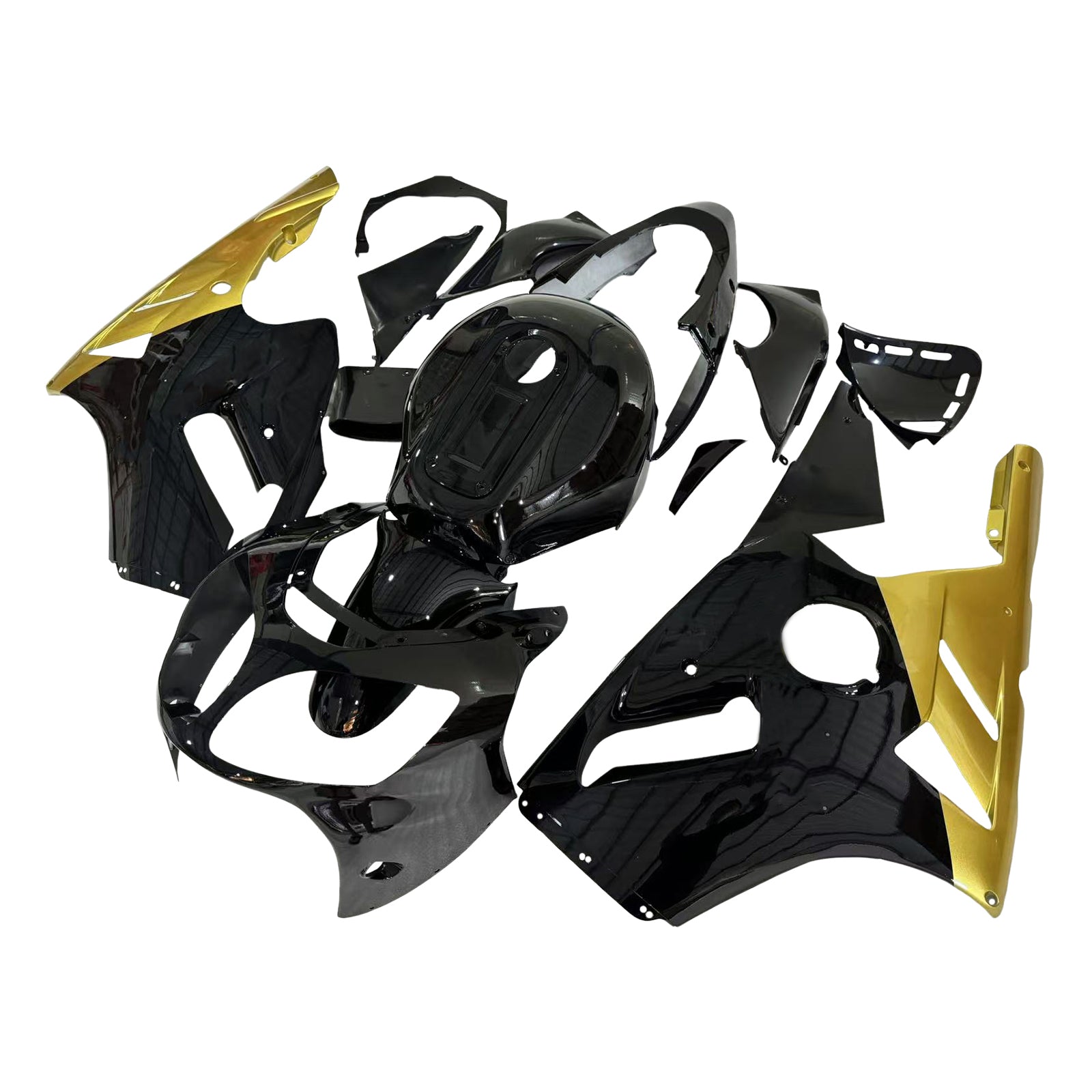 Fairings 2000-2001 Kawasaki ZX12R Black & Gold ZX12R Generic