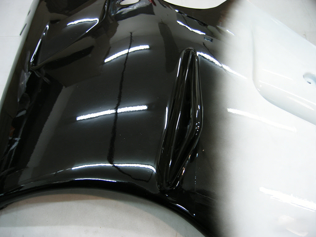 Fairings 2000-2001 Kawasaki ZX12R Black White West Generic