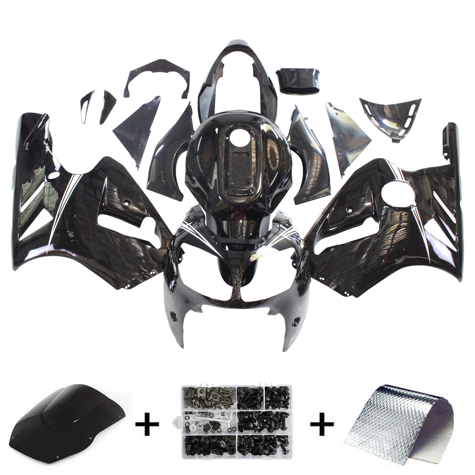 Injection Fairing Kit Bodywork Plastic ABS fit For Kawasaki ZX12R 2000-2001