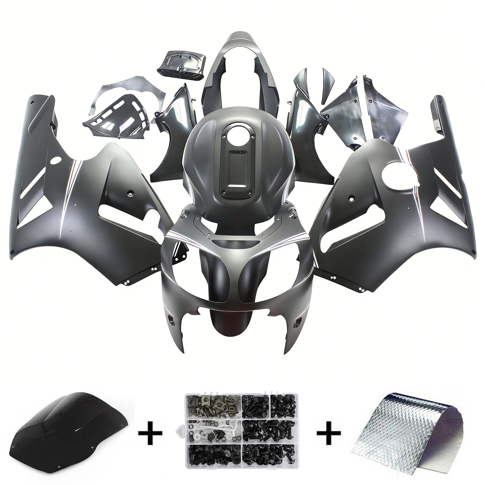 Injection Fairing Kit Bodywork Plastic ABS fit For Kawasaki ZX12R 2000-2001