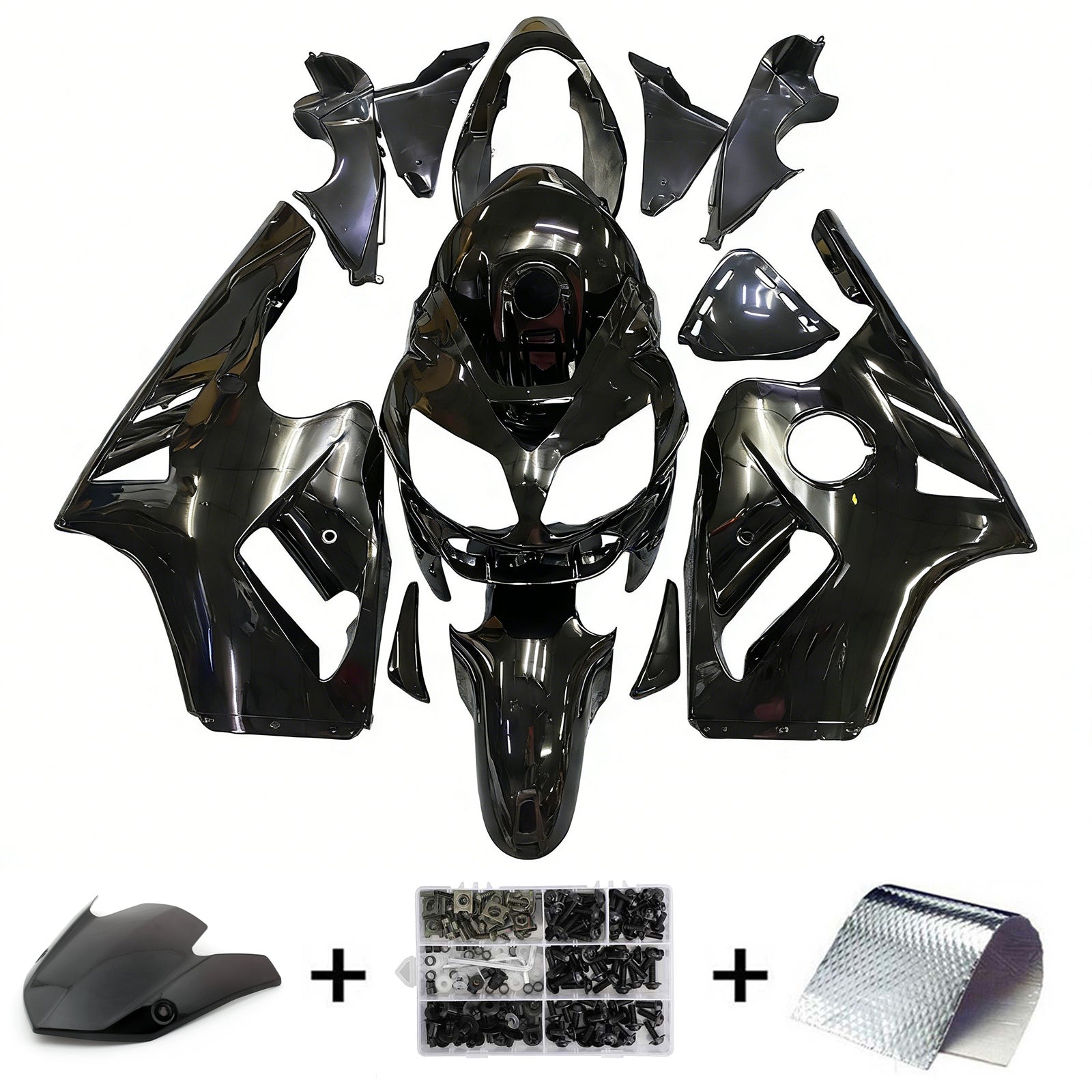 Fairings 2002-2005 Kawasaki ZX12R Black ZX12R Generic