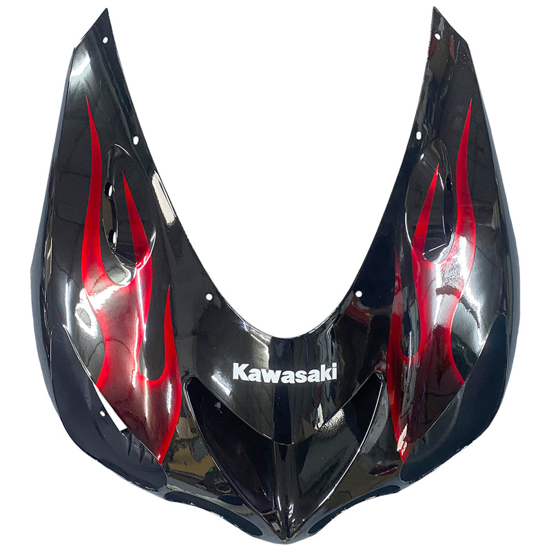 Fairings 2006-2011 Kawasaki ZX14R Black & Red Flame Ninja  Generic