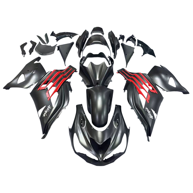 Fairings Plastics 2012-2022 Kawasaki ZX14R Ninja Black Red  Generic