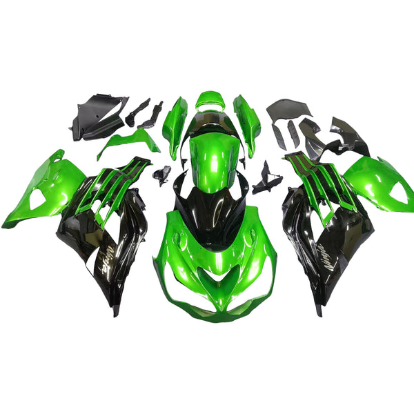 Fairings Plastics 2012-2022 Kawasaki ZX14R Ninja Green Black  Generic