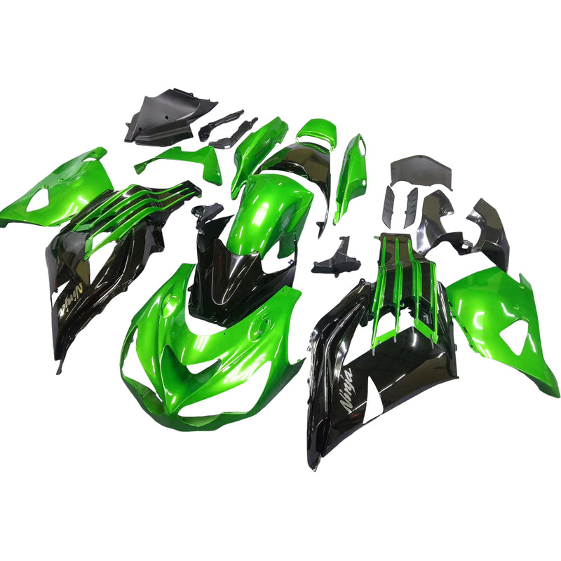 Fairings Plastics 2012-2022 Kawasaki ZX14R Ninja Green Black  Generic