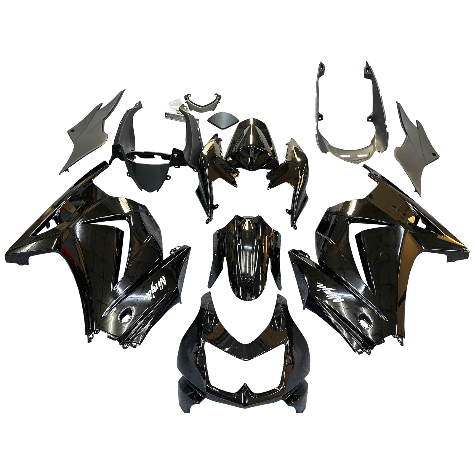 Fairings 2008-2012 Kawasaki ZX250R EX250 Black Ninja ZX250  Generic