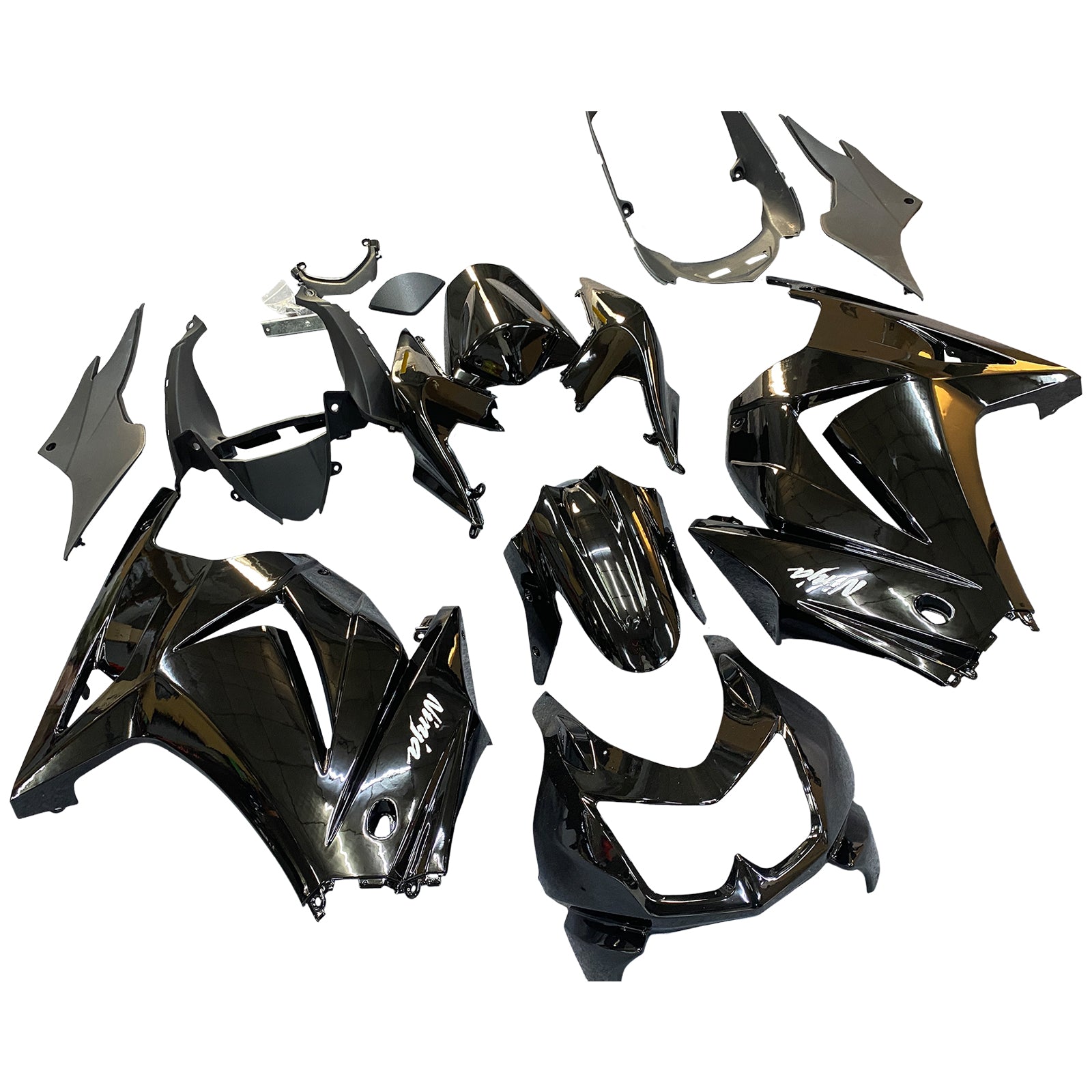 Fairings 2008-2012 Kawasaki ZX250R EX250 Black Ninja ZX250 Generic