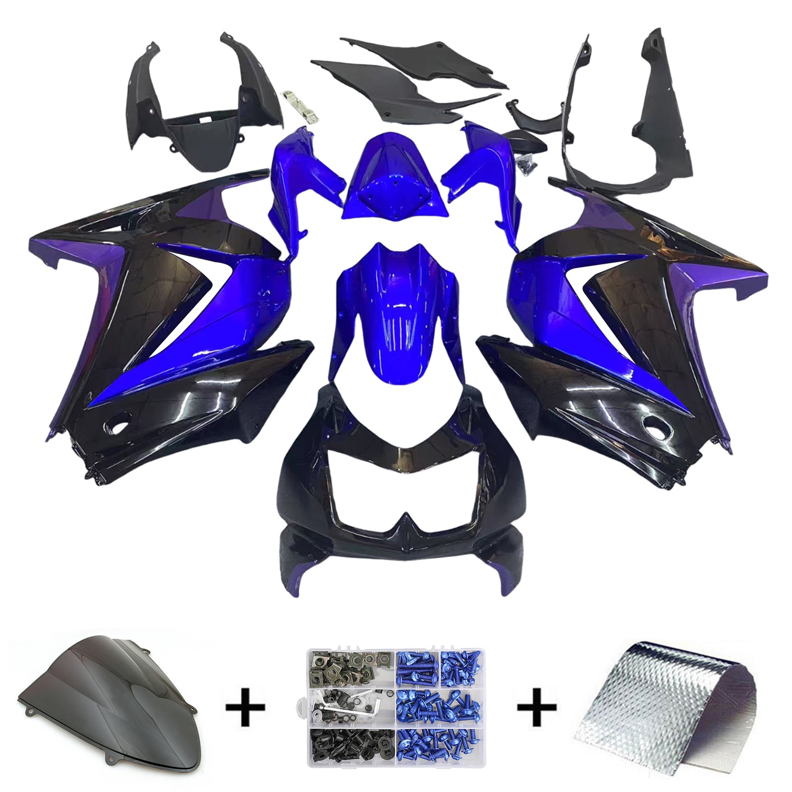 Kawasaki EX250/Ninja250R 2008-2012 Fairing Kit Bodywork Plastic ABS