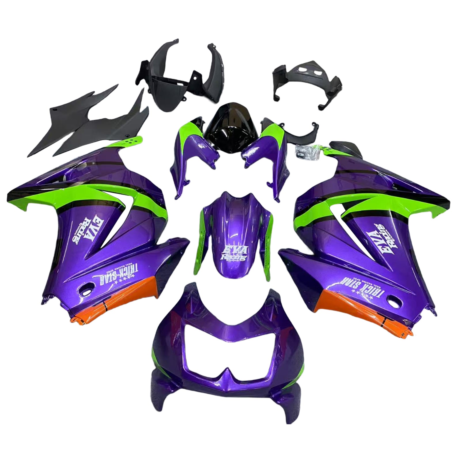 Kawasaki EX250 Ninja250R 2008-2012 Fairing Kit Bodywork Plastic ABS
