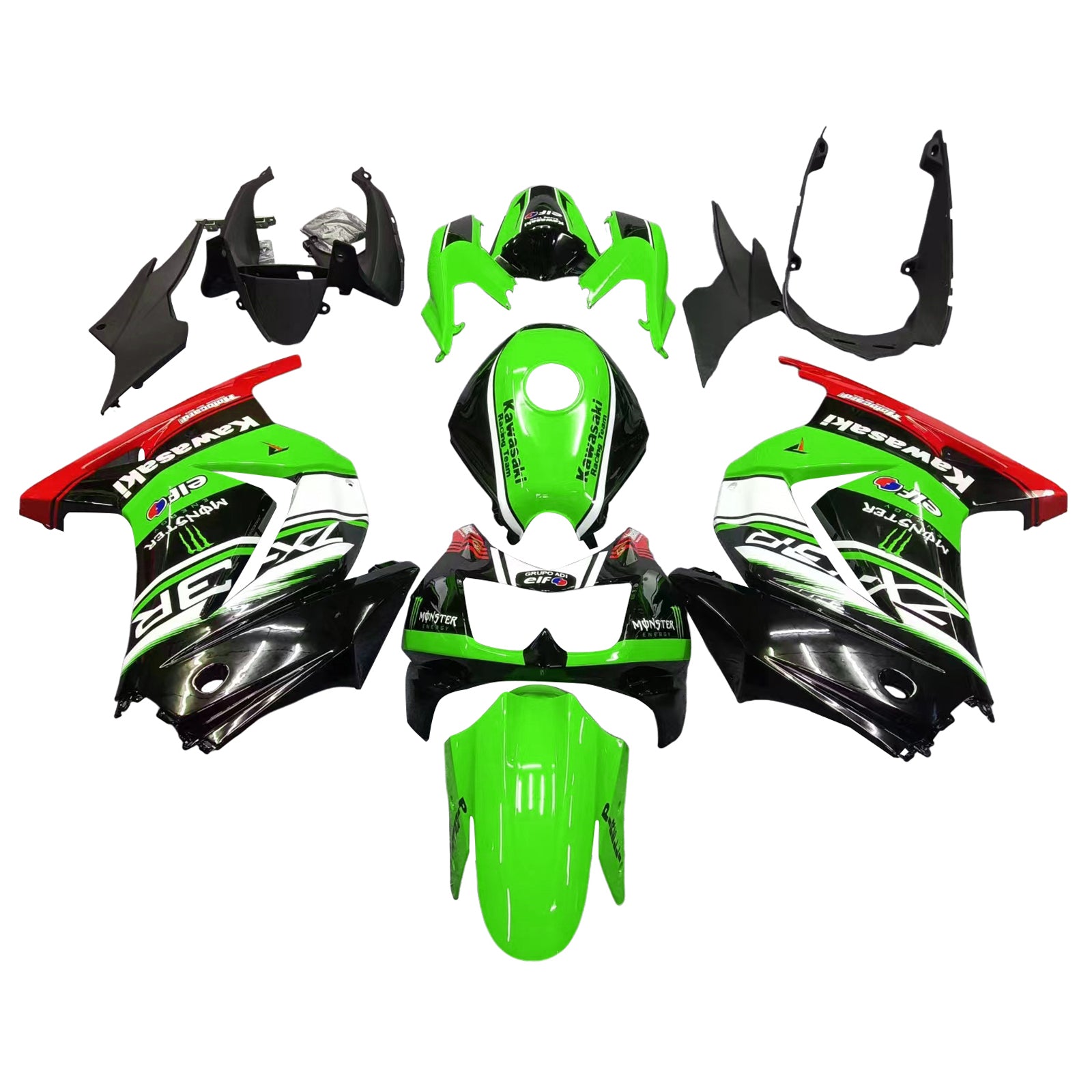 كاواساكي EX250 Ninja250R 2008-2012 الهدايا المجمعة هيكل السيارة البلاستيك ABS