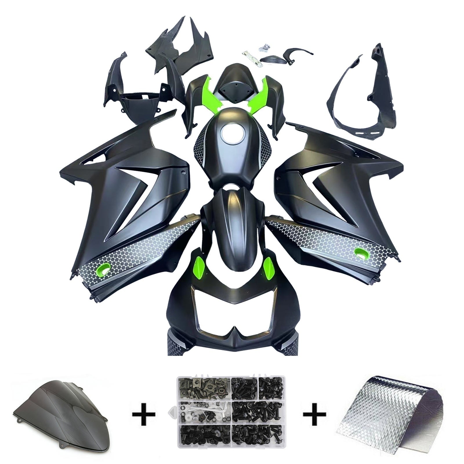 Kawasaki EX250 Ninja250R 2008-2012 Fairing Kit Bodywork Plastic ABS