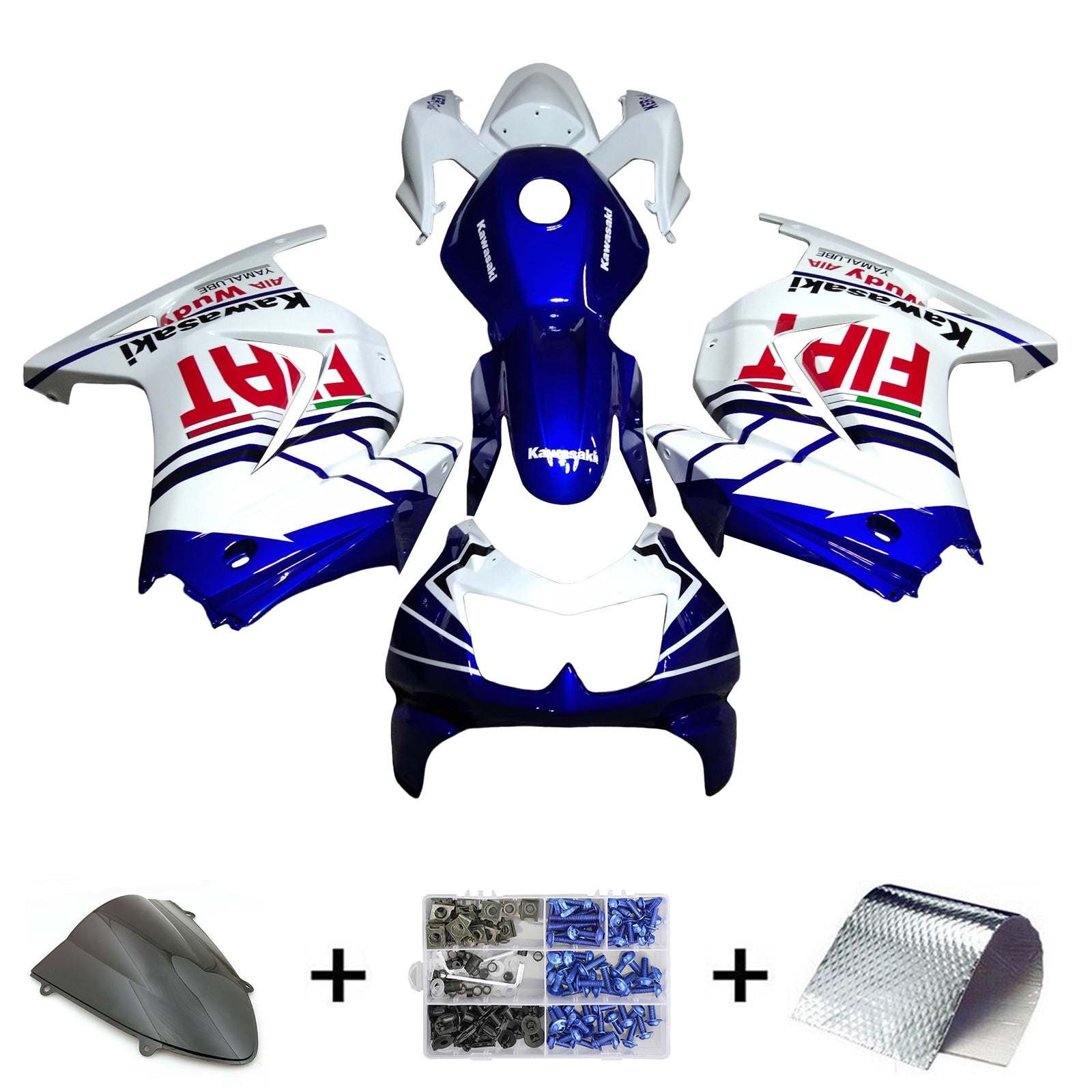 가와사키 ex250 닌자 250R 2008-2012 페어링 키트 차체 플라스틱 복근