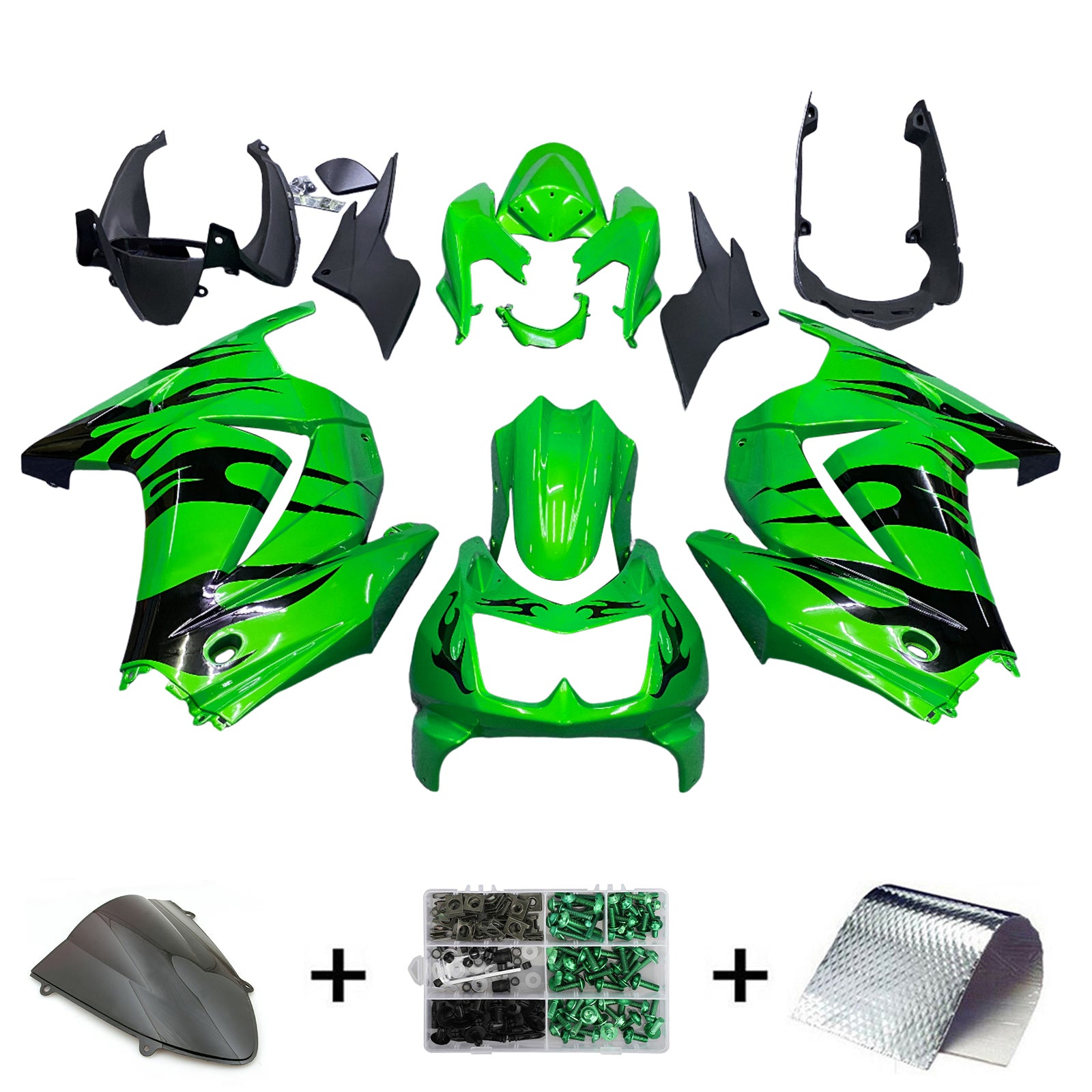 Kawasaki EX250 Ninja250R 2008-2012 Fairing Kit Bodywork Plastic ABS