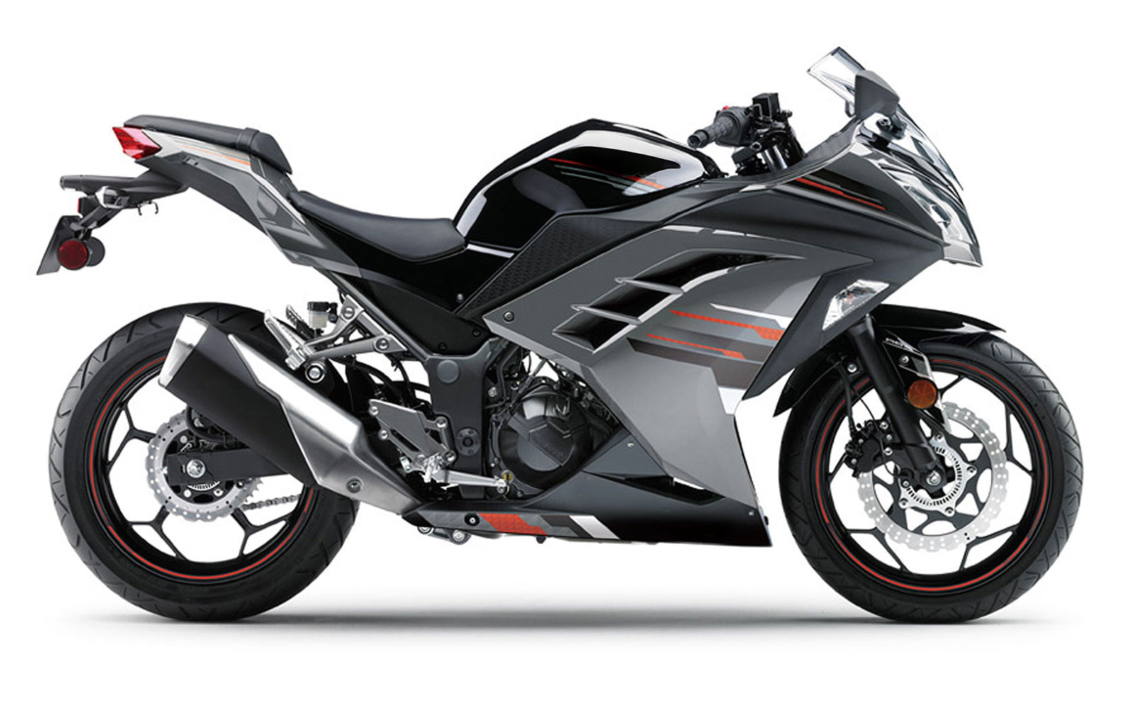 Fairings 2013-2024 Plastics Kawasaki Ninja 300R EX300R Grey Black Ninja Generic