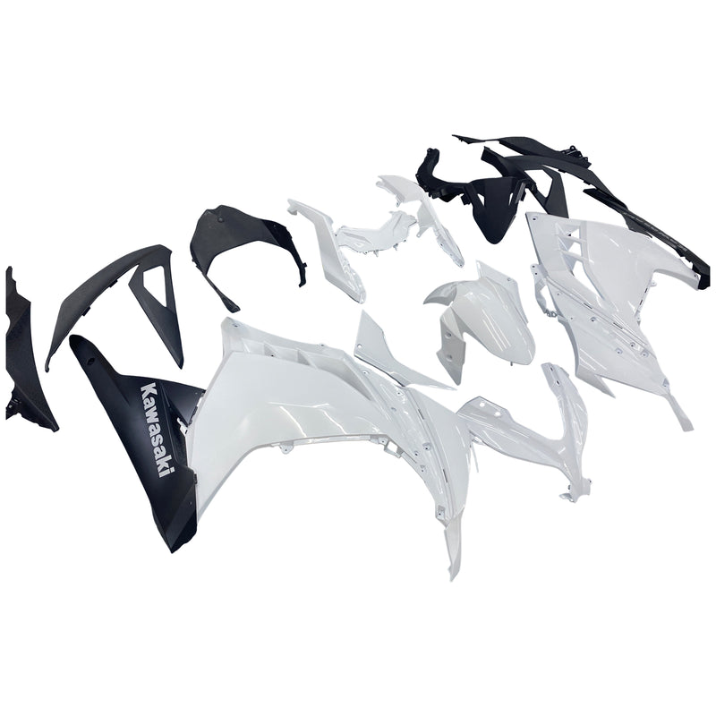 Fairings 2013-2024 Plastics Kawasaki Ninja 300R EX300R White Ninja