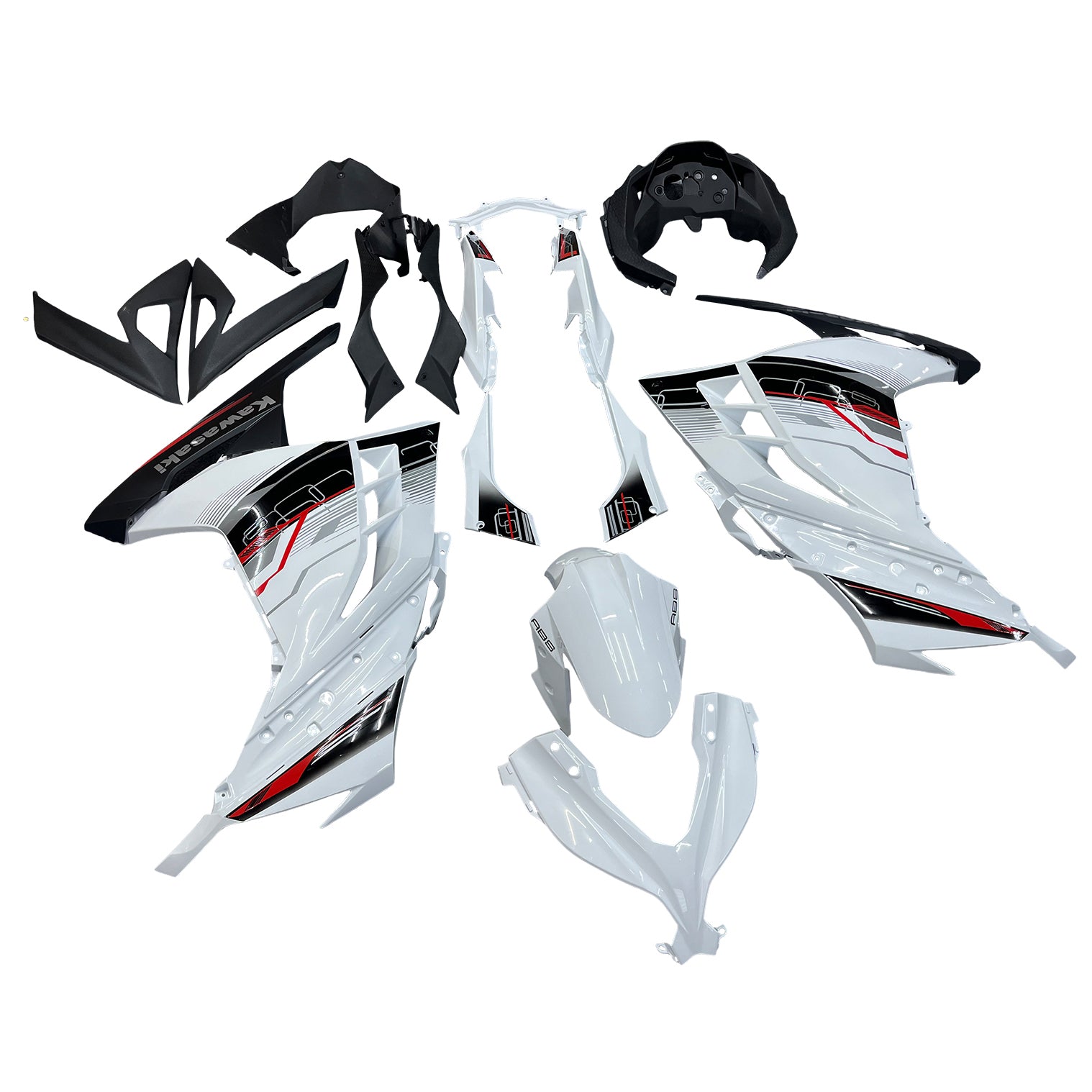 Fairings 2013-2024 Plastics Kawasaki Ninja 300R EX300R White Art Ninja  Generic