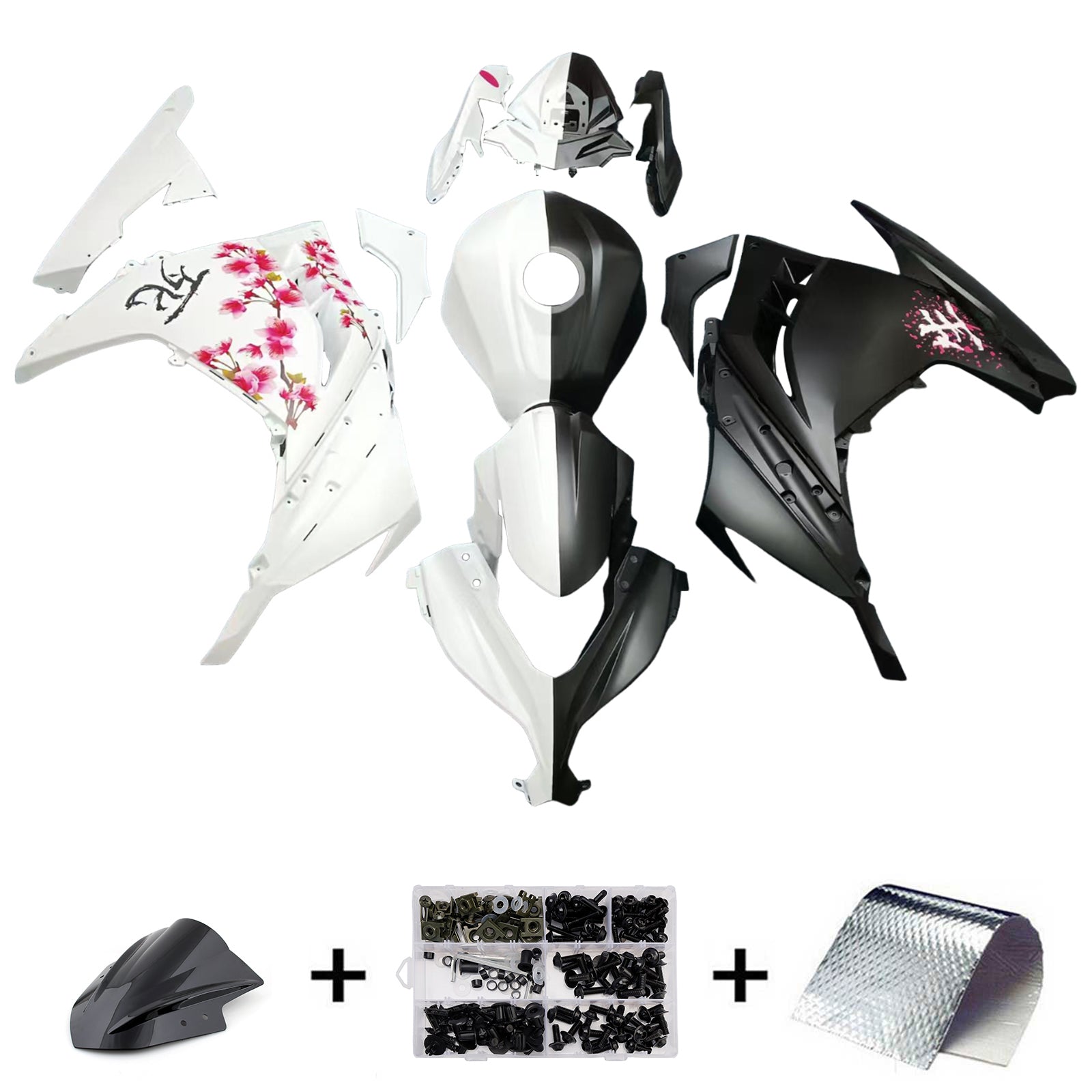 Injection Fairing Kit Bodywork Plastic ABS fit For Kawasaki EX300 Ninja300 2013-2024